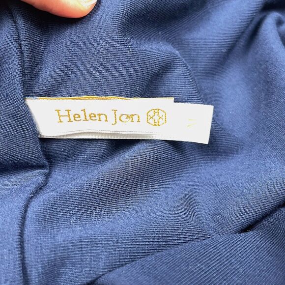 New HELEN JON Kimberly Bandeau Cover-Up Dress Size Medium Blue Resort Cruise - Picture 5 of 14